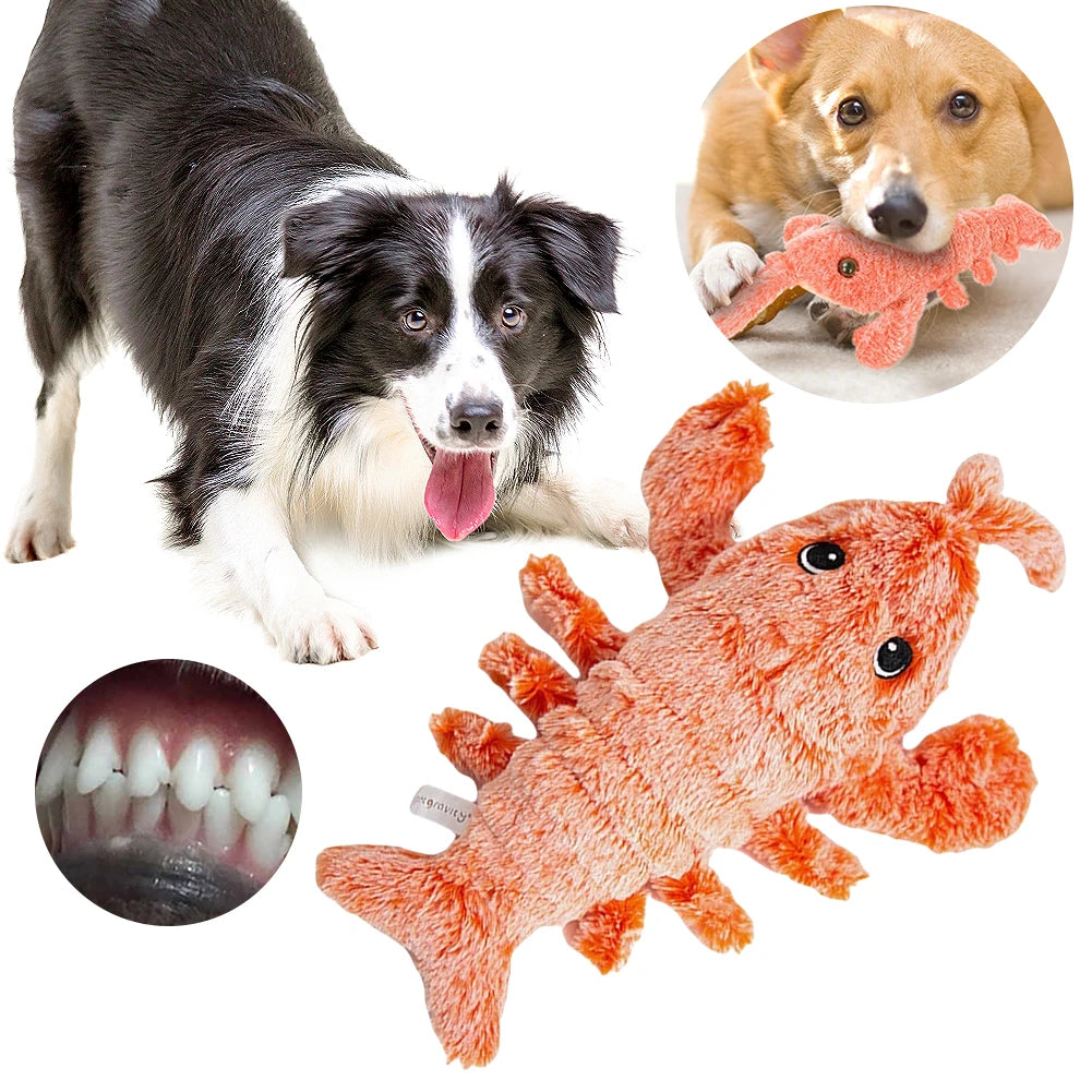 Floppy Lobster Interactive Dog Toy Moving Puppy Chew Toys Interactive Dog Toys To Keep Them Busy for Small Medium Large Dogs