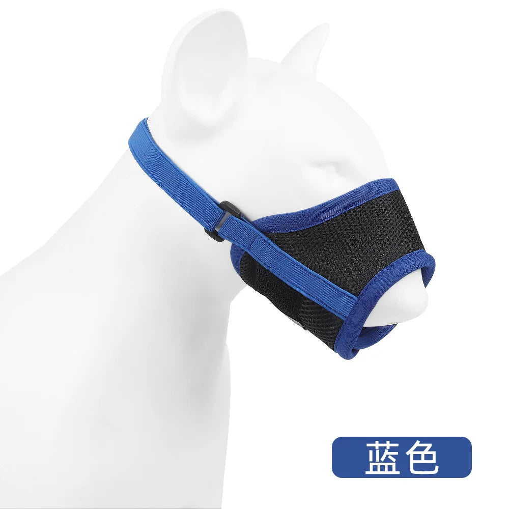 Dog Muzzle Puppy and Large Anti Barking Adjustable Anti-biting Mesh Breathable Soft Pet Mouth Cover Straps For Dog Supplies