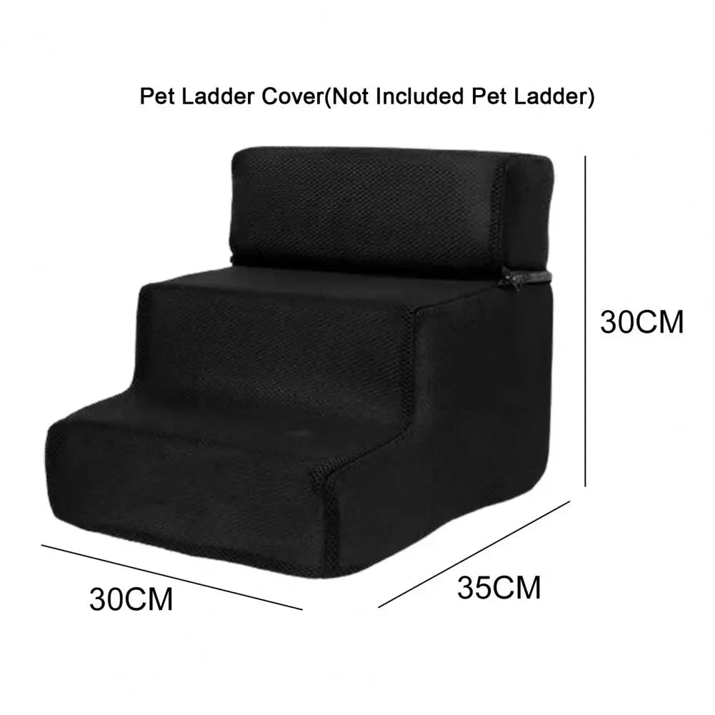 3 Steps Stairs Pet Ladder Cover Faux Leather Mesh Breathable Pet Steps Stairs Case Anti-slip Puppy Climbing Ladder Case Cover