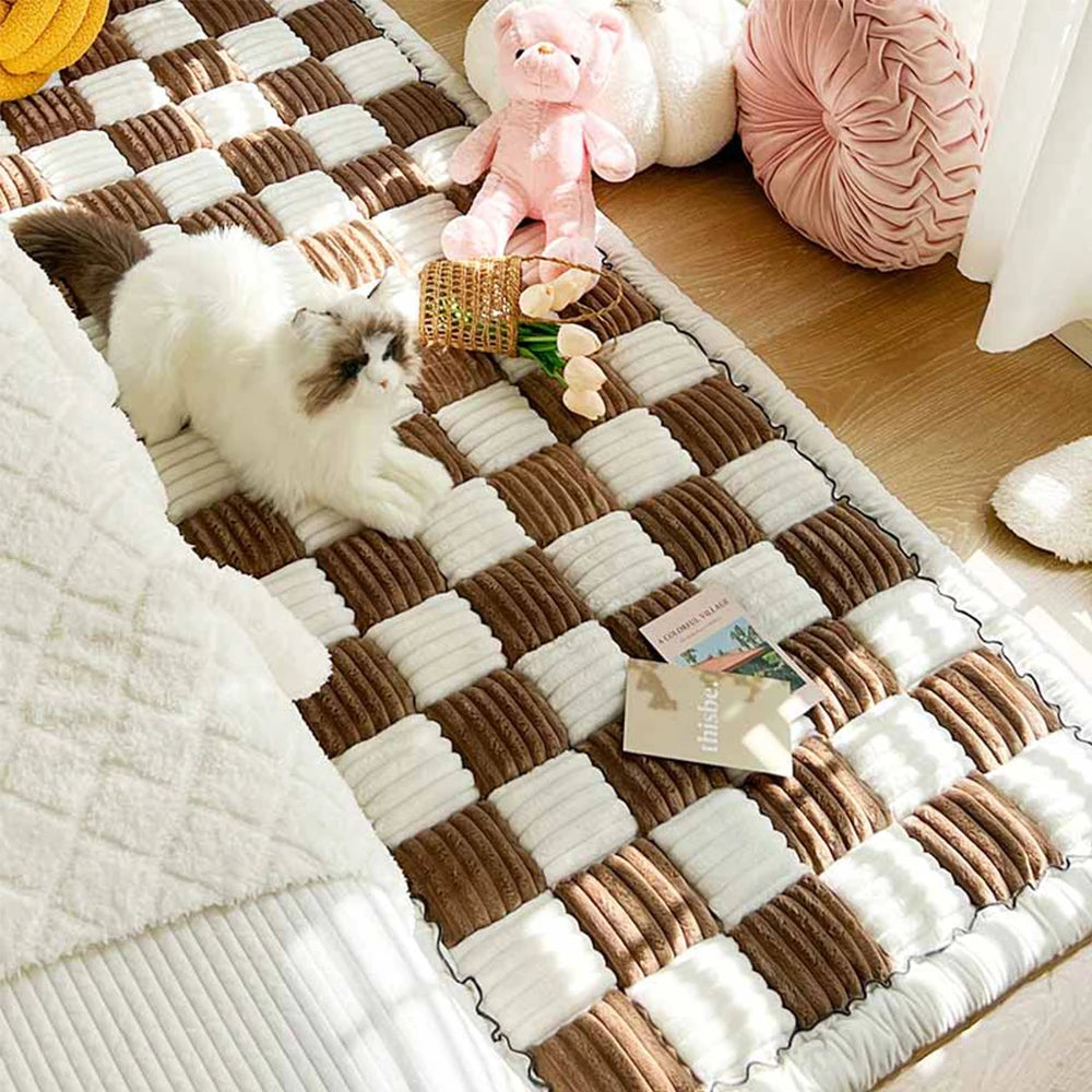 Dog Bed Mat Warm Pet Cat Scratchable Blanket Anti-slip Washable Cushion Sofa Couch Cover Protector For Large Dogs Pet Supplies