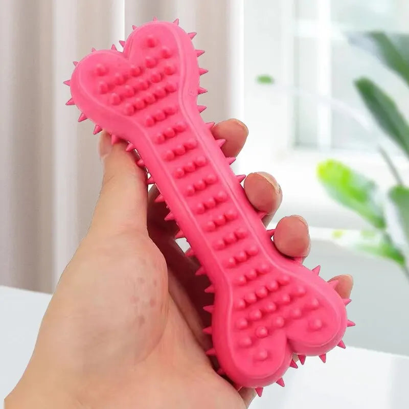 1/2/5pcs Pet Chew Toy Soft Rubber Bite-resistance Bone Shape Teeth Grinding Chewing Toys for Small Dogs Training Pet Supplies B1