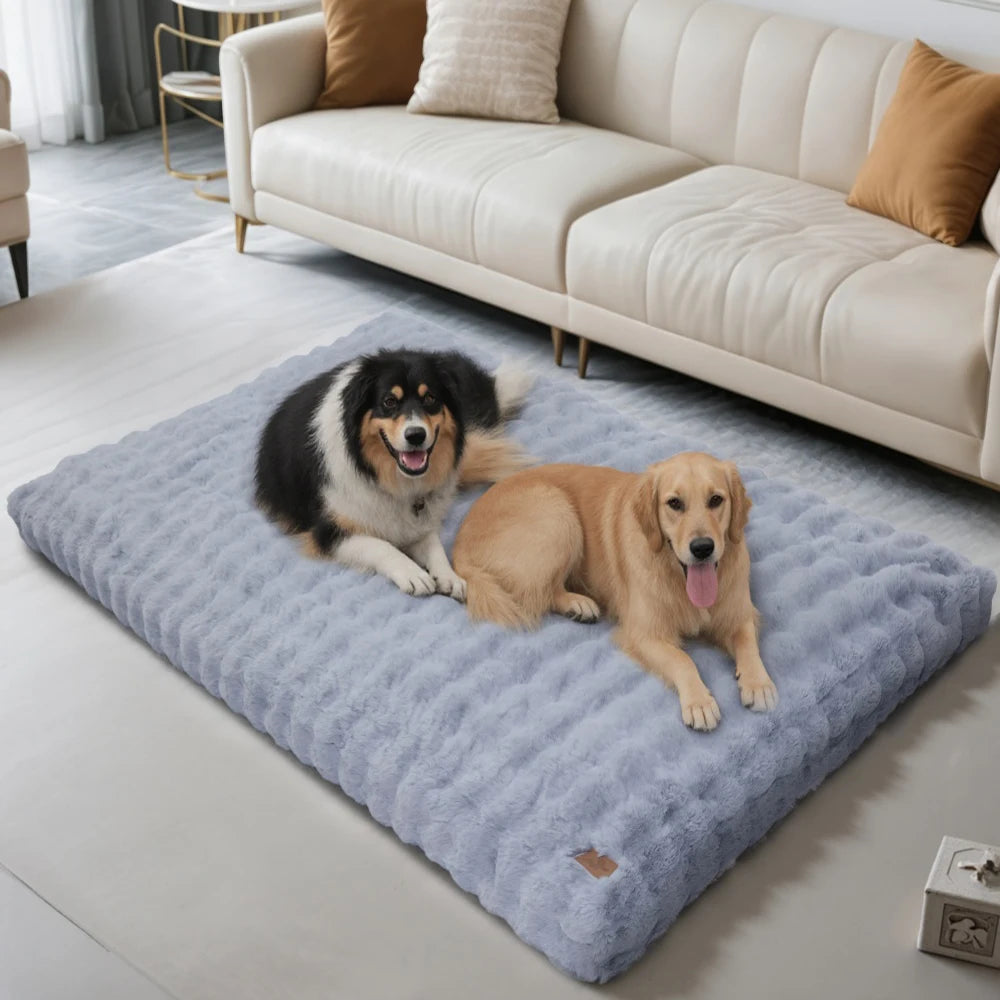 Ultra Plush Dog Bed Soft Pet Cushion Large Dog Crate Puppy Mattress Washable Mat