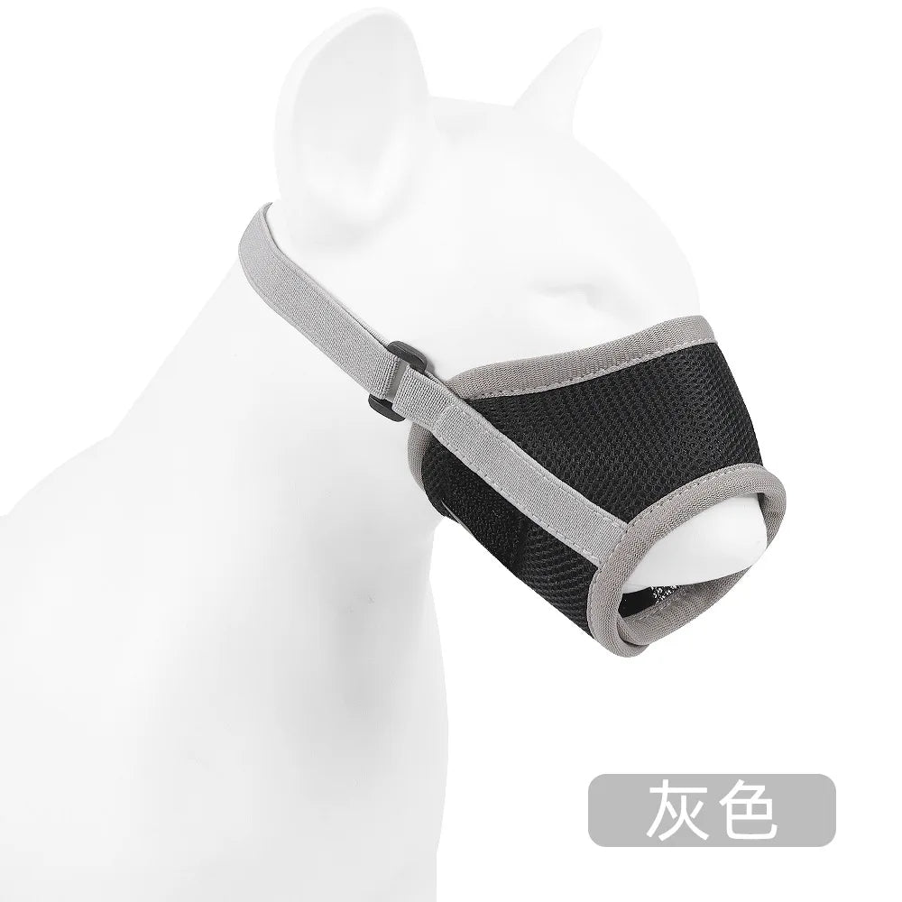 Dog Muzzle Puppy and Large Anti Barking Adjustable Anti-biting Mesh Breathable Soft Pet Mouth Cover Straps For Dog Supplies