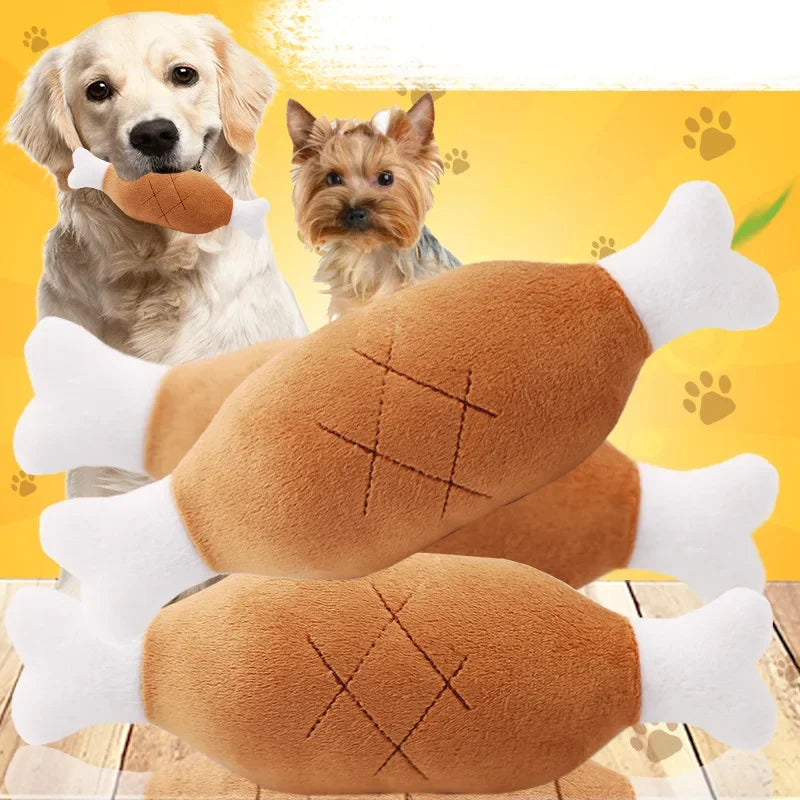 Pet Dog Toys Chicken Leg Plush Dog Squeak Toy Pet Training Supplies for Dog Puppy Cat Toys Chew Toy