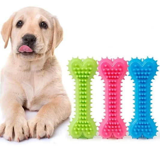 1/2/5pcs Pet Chew Toy Soft Rubber Bite-resistance Bone Shape Teeth Grinding Chewing Toys for Small Dogs Training Pet Supplies B1