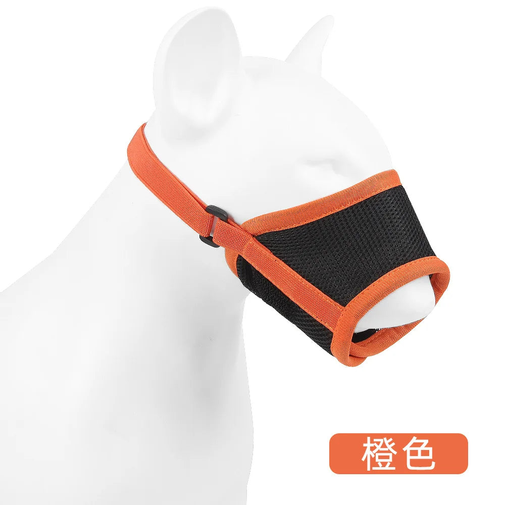 Dog Muzzle Puppy and Large Anti Barking Adjustable Anti-biting Mesh Breathable Soft Pet Mouth Cover Straps For Dog Supplies