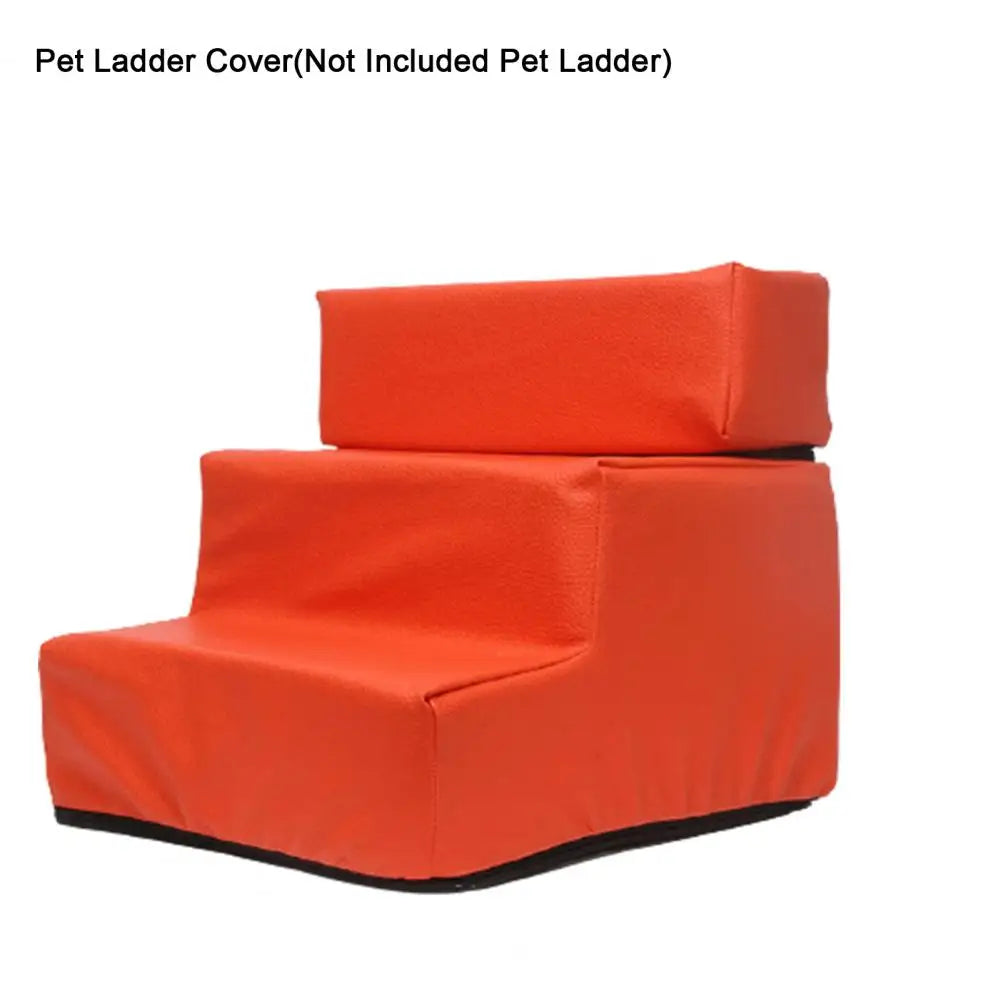 3 Steps Stairs Pet Ladder Cover Faux Leather Mesh Breathable Pet Steps Stairs Case Anti-slip Puppy Climbing Ladder Case Cover