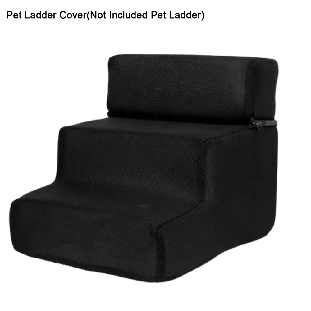 3 Steps Stairs Pet Ladder Cover Faux Leather Mesh Breathable Pet Steps Stairs Case Anti-slip Puppy Climbing Ladder Case Cover