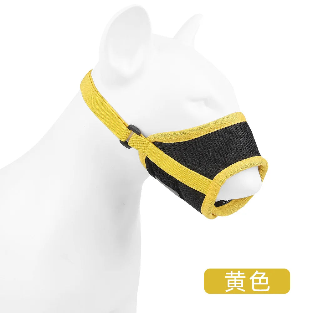 Dog Muzzle Puppy and Large Anti Barking Adjustable Anti-biting Mesh Breathable Soft Pet Mouth Cover Straps For Dog Supplies