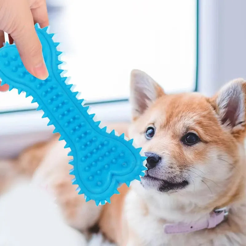 1/2/5pcs Pet Chew Toy Soft Rubber Bite-resistance Bone Shape Teeth Grinding Chewing Toys for Small Dogs Training Pet Supplies B1